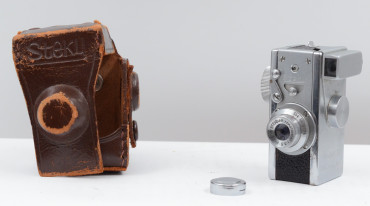 Pre-Owned Steky Model III Miniture 16mm Camera w/ Leather Case and film spool (1950-1952)