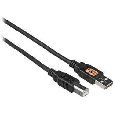 Tether Tools 15' TetherPro USB 2.0 Type A Male to Type B Male Cable (Black)