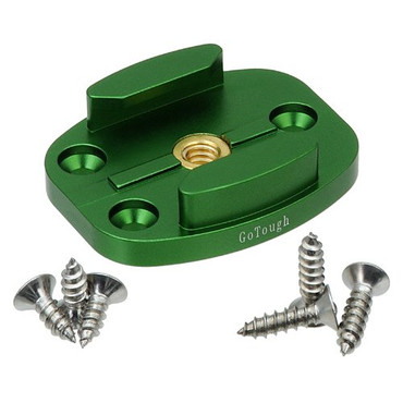 Fotodiox GoTough  - Green Quick Release Mount w/ Screw Holes for GoPro