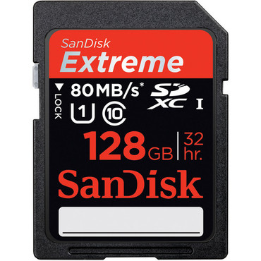 SanDisk 128GB Extreme Plus (SDXC) 80MB/s UHS-1