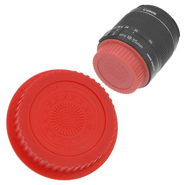 Fotodiox Designer Rear Lens Cap for Canon EOS, Red