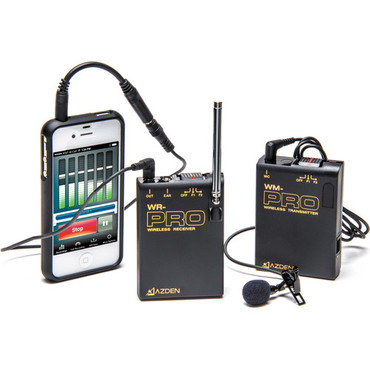 Azden WLX-PRO+i VHF Wireless Lavalier Mic System for Cameras and Mobile Devices