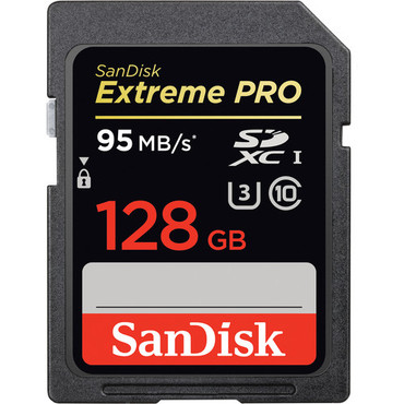 SanDisk 128GB Extreme Pro  (SDXC) 95MB/s UHS-I U3 4K 633x