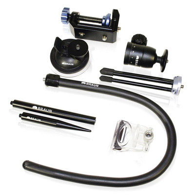 Braun Flexi 1 Foto-Video Table Tripod with Ball Head, 1.7lbs Capacity, Red/Black