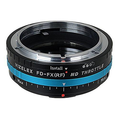 Vizelex ND Throttle Lens Mount Adapter - Canon FD to Fuji X-Series, with Built-In Variable ND Filter (1 to 8 Stops)