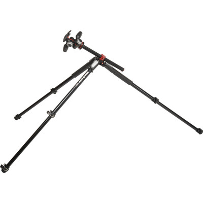 Manfrotto - MK055XPRO3-3W 055 Kit Aluminium 3-Section Horizontal Column Tripod with 3-Way Head