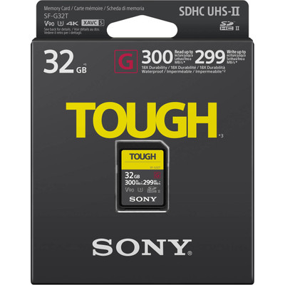 Sony - 32GB SF-G Tough Series UHS-II SDHC Memory Card