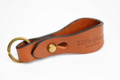 Billingham Leather Keychain-Light Brown