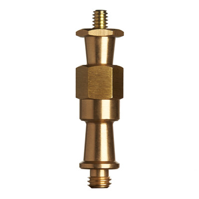 Double Brass Stud 1/4-20 male to 3/8 male
