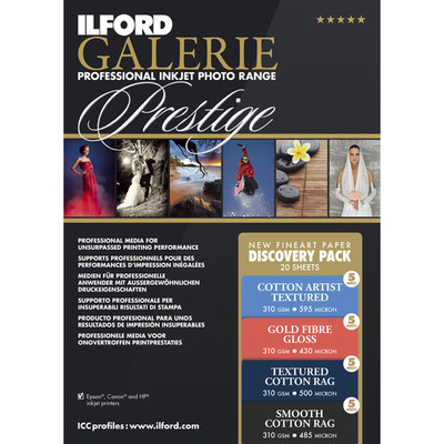 Ilford - GALERIE Prestige Fine Art Discovery Pack (8.5 x 11", 20 Sheets)