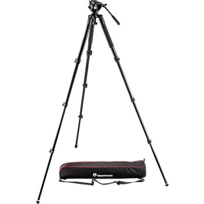 Manfrotto - Manfrotto MT055XPRO3 Aluminum Tripod with 502HD Fluid Head Hybrid Video Kit