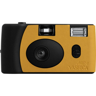 Yashica MF-1 35mm Film Camera Leather (Black/Orange)