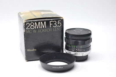 Pre-Owned - Minolta 28MM f/3.5 MC W Rokkor-SG MANUAL FOCUS LENS
