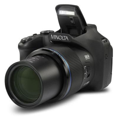 Minolta MN53Z 16MP FHD Wi-Fi Bridge Camera with 53x Optical Zoom, Red)