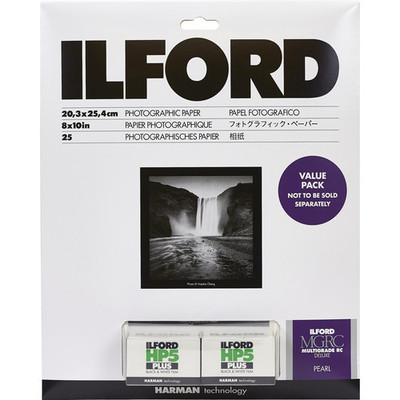 Ilford - MULTIGRADE RC Deluxe Paper and HP5 Plus Value Pack (Pearl, 8 x 10", 25 Sheets)