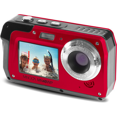 Minolta MN40WP Waterproof Dual-Screen Digital Camera (Red) Minolta MN40WP Waterproof Dual-Screen Digital Camera (Red)