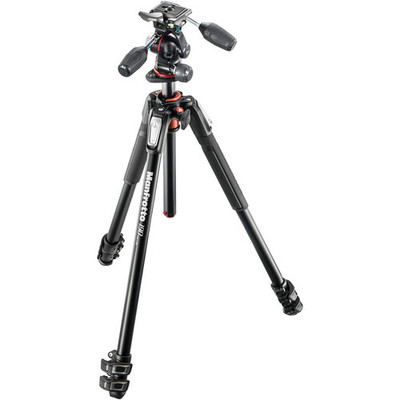 Manfrotto - MK190XPRO3-3W Aluminum Tripod with 3-Way Pan/Tilt Head