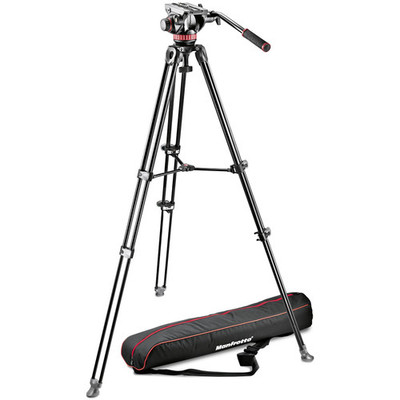 Manfrotto - MVH502A Fluid Head and MVT502AM Tripod with Carrying Bag