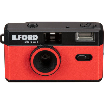 Ilford - Sprite 35-II Film Camera (Black & Red)
