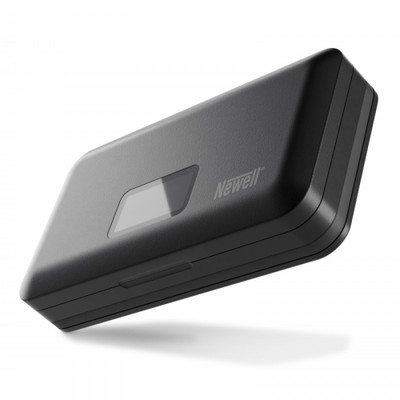 Newell LCD Dual-Channel Charger with SD Card Reader for Canon LP-E10 Battery
