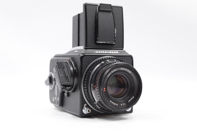 Pre-Owned - Hasselblad 503cx Black w, Carl Zeiss Planar 80mm f/2.8 C Waist Level Finder & A12 Back