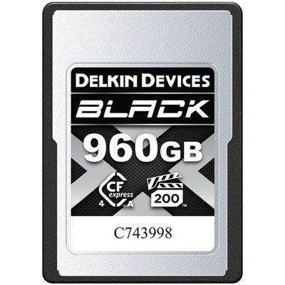 Delkin Devices 960GB BLACK CFexpress Type A 4.0 Memory Card Delkin Devices 960GB BLACK CFexpress Type A 4.0 Memory Card