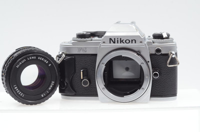Pre-Owned - Nikon FG Silver Body W/ 50Mm F/1 8 series E lens