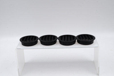 Pre-owned Three sizes of grids, 2" Round Plastic Vent - Black - Package of (4), 1.5" pack of (5), 1" pack of (6). Please see photos for details.