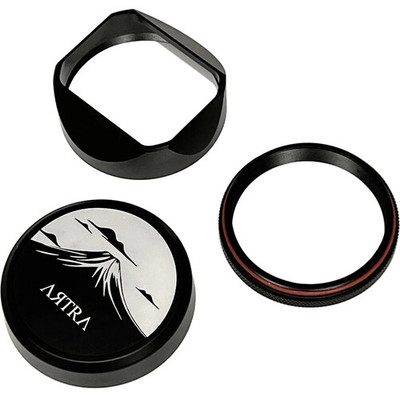 Artra Lab Lens Hood and Adapter Ring Set with Cap for FUJIFILM X100V and X100VI (Black) physical physical physical