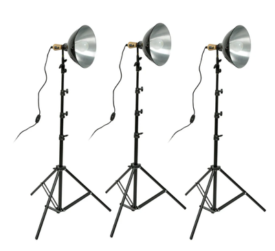 Pre-Owned - Impact Light Kit Tungsten Three-Floodlight Kit 1500 Total Watts