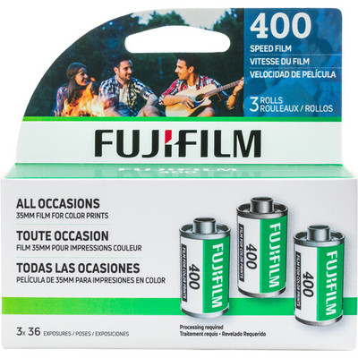 *** EXPIRED *** Fujifilm 400 Color Negative Film (35mm Roll Film, 36 Exposures, 3-Pack) 135-36
