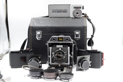 Pre-Owned Multiformat HORSEMAN 980 w/ Horseman 150mm f/3.5 w/ Horsemna 75mm f/5.6 w/ Horseman 180mm f/5.6 w/ 2 film Back120 w/ Horsemna optical Exposure computer w/ leather case