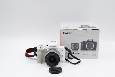 Pre-Owned - Canon EOS M50 Mark II Mirrorless Digital Camera with 15-45mm Lens (White)
