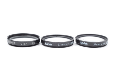 Pre-Owned - Kodak 37mm +7 filter, 37mm +10 filter, and Bower 37mm UV filter