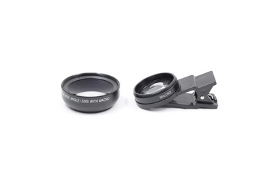 Pre-Owned - Macro lens and 0.45X Wide Angle Lens with Macro Lens Clip for Phone Cameras