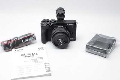 Pre-Owned - Canon EOS M6 Mk II w/ EF-M 15-45mm Lens & EVF-DC2 (Black)