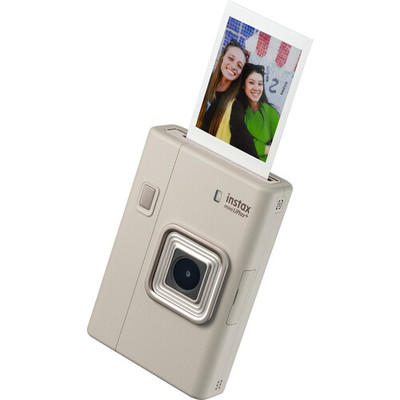 FUJIFILM instax mini LiPlay+ Hybrid Instant Camera (Sand Beige)
