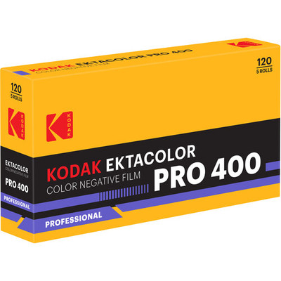 Kodak Ektacolor Pro 400 Color Negative Film (120 Roll Film, 5-Pack)