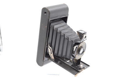 Pre-Owned Eastman Kodak No.2 A Folding Autographic Brownie Vintage Camera W/ Manual and suade soft case