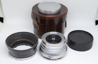 Pre-Owned - Leica - 3.5cm Summaron M  f: 3.5 Chrome with hood and leather case