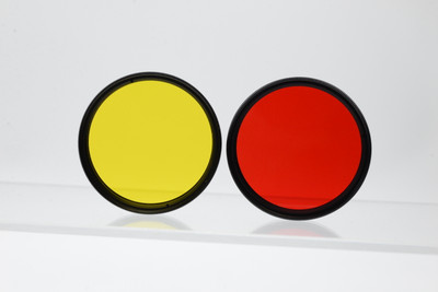 Pre-Owned Tiffen 49mm  25 RED and Yellow 8, for black and white film photography