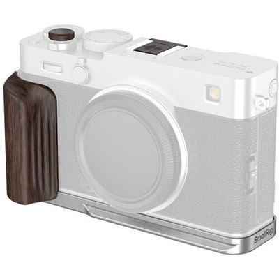 SmallRig L-Shaped Mount Plate with Ebony Wooden Handle for FUJIFILM X-E5 (Silver)
