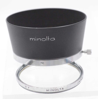 Pre-Owned - Minolta Vintage Metal Hood D57KB with 55mm UV for Auto Rokkor 58mm F1.4