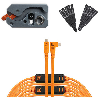 Tether Tools LeverLock Plus and Cable Kit (31', Orange)