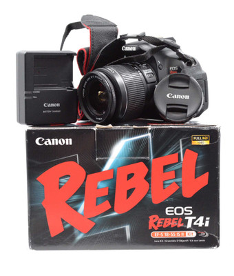 Pre-Owned - Canon EOS Rebel T4i w, EF-S 18-55 IS II Zoom lens Digital Camera