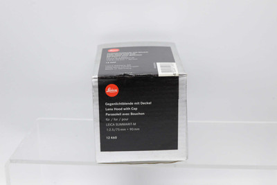 BOX ONLY Leica - Lens Hood With Cap For 75mm & 90mm f/2.5