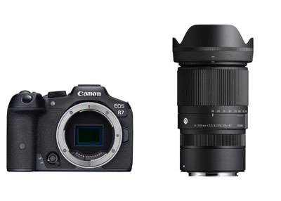 Canon EOS R7 Mirrorless Camera with Sigma 16-300mm f/3.5-6.7 DC OS Contemporary Lens (Travel Kit)