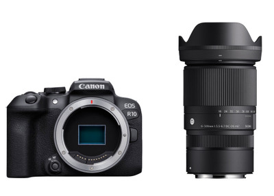 Canon EOS R10 Mirrorless Camera with Sigma 16-300mm f/3.5-6.7 DC OS Contemporary Lens (Travel Kit)
