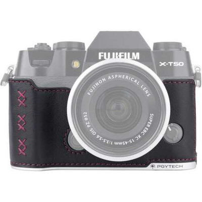 PGYTECH Leather Camera Case for FUJIFILM X-T50 (Midnight Black)