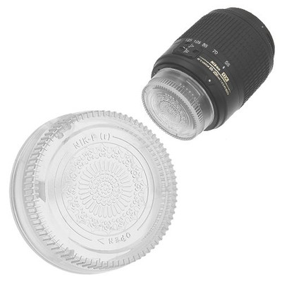 Fotodiox Designer Rear Lens Cap for Nikon F, Clear